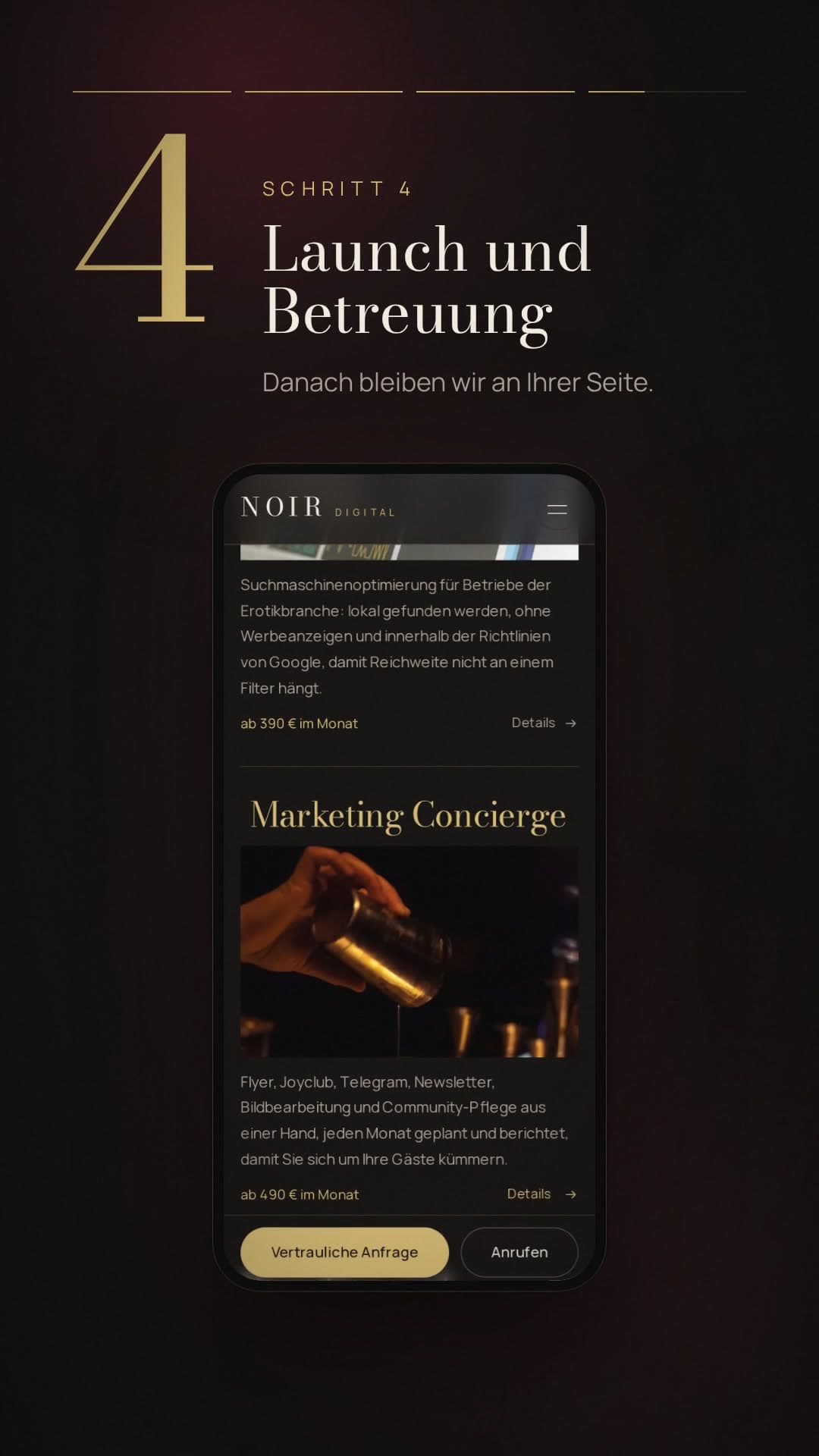 So entsteht Ihre Website bei NOIR DIGITAL